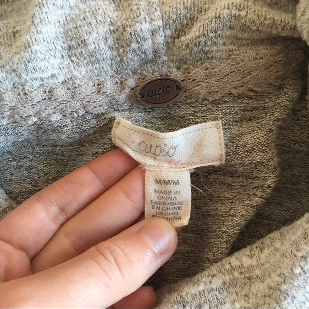 Gray Cowl Neck Sweater - Picture 3 of 5